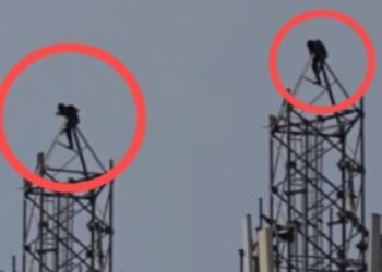 ‘ಎಣ್ಣೆ ಕೊಟ್ರೆ ಕೆಳಗಿಳಿತೀನಿ’ – ಮೊಬೈಲ್ ಟವರ್ ಏರಿ ಕುಡುಕನ ಹುಚ್ಚಾಟ..!