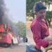 ಬ್ರೇಕಪ್ ಆಗಿದ್ದಕ್ಕೆ ಬಸ್ಸಿಗೆ ಡಿಕ್ಕಿ ಹೊಡೆದು ಬೈಕ್ ಸವಾರ ಆತ್ಮಹತ್ಯೆ – ಹೊತ್ತಿ ಉರಿದ ಬಸ್