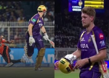 ಈಡನ್ ಗಾರ್ಡನ್‌ನಲ್ಲಿ ಹೈಡ್ರಾಮಾ : ಗ್ರೀನ್-ರಘುವಂಶಿ ನಡುವೆ ಗೊಂದಲ, ವಿಲಕ್ಷಣ ರನ್ ಔಟ್‌ಗೆ ಬಲಿಯಾದ ಕೆಕೆಆರ್ ಆಲ್‌ರೌಂಡರ್!