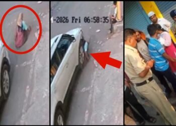 ಕಸ ಗುಡಿಸುತ್ತಿದ್ದ ಮಹಿಳೆ ಮೇಲೆ ಹರಿದ ಕಾನ್ಸ್​ಟೇಬಲ್ ​ಕಾರು.. ಭೀಕರ ದೃಶ್ಯ ಸಿಸಿಟಿವಿಯಲ್ಲಿ ಸೆರೆ!