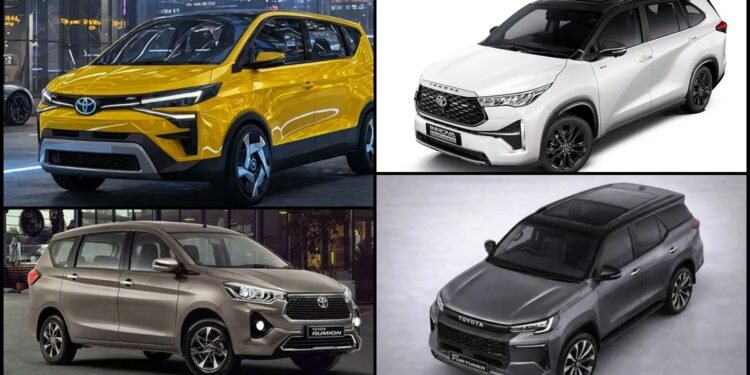 ಟೊಯೋಟಾದಿಂದ ಬರೋಬ್ಬರಿ 5 ಹೊಸ 7-ಸೀಟರ್ ಕಾರುಗಳು ಭಾರತಕ್ಕೆ ಲಗ್ಗೆ!