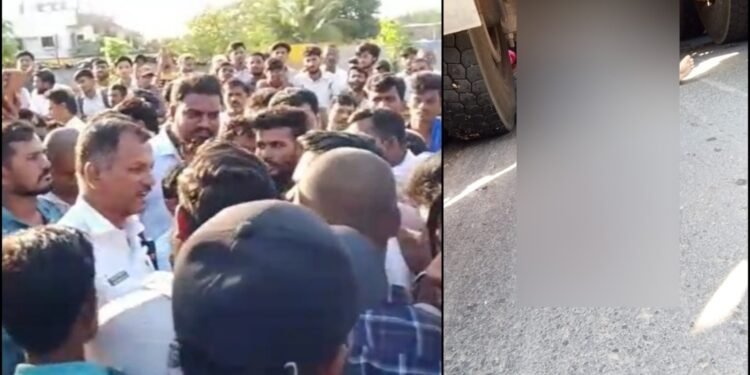 ಬೈಕ್‌ಗೆ ಸಿಮೆಂಟ್ ಮಿಕ್ಸರ್ ಟ್ಯಾಂಕರ್ ಡಿಕ್ಕಿ – ತಂದೆ, ಮಗಳು ಸ್ಥಳದಲ್ಲೇ ಸಾವು!