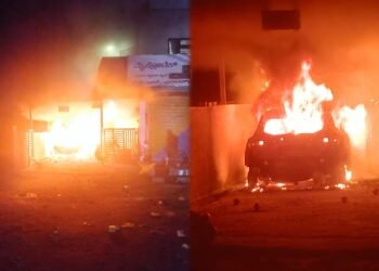 ಹೆಚ್ಚಾಗ್ತಿದೆ ಪುಂಡರ ಹಾವಳಿ.. ಮನೆ‌ ಮುಂದೆ ನಿಲ್ಲಿಸಿದ ಕಾರು-ಬೈಕ್‌ಗೆ ಪುಡಾರಿಗಳಿಂದ ಬೆಂಕಿ