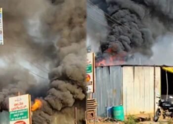 ಗ್ಯಾರೇಜ್‌ನಲ್ಲಿ ಬೆಂಕಿ ಅವಘಡ – 7 ಬೈಕ್‌ಗಳು ದಹನ