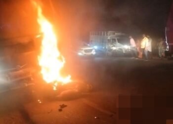 ಖಾಸಗಿ ಬಸ್, ಬೈಕ್ ಮಧ್ಯೆ ಡೆಡ್ಲಿ ಆಕ್ಸಿಡೆಂಟ್‌.. ಇಬ್ಬರು ಸಾವು