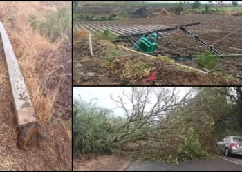 ಅಥಣಿಯಲ್ಲಿ ಭಾರಿ ಗಾಳಿ ಮಳೆ.. ಧರೆಗುರುಳಿದ ಮರ, ವಿದ್ಯುತ್ ಕಂಬಗಳು!