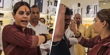 ‘ಇದು ಹಿಂದೂ ರಾಷ್ಟ್ರ’ : ಲೆನ್ಸ್‌ಕಾರ್ಟ್ ಮಳಿಗೆಗೆ ನುಗ್ಗಿ ಸಿಬ್ಬಂದಿಗೆ ತಿಲಕ ಇಟ್ಟ ಬಿಜೆಪಿ ನಾಯಕಿ!