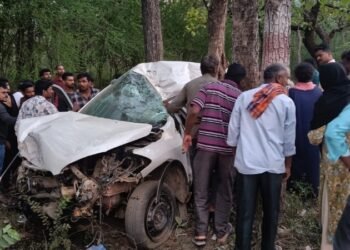 ದಾಂಡೇಲಿಯಲ್ಲಿ ಮರಕ್ಕೆ ಡಿಕ್ಕಿ ಹೊಡೆದು ನಜ್ಜುಗುಜ್ಜಾದ ಕಾರು.. ಇಬ್ಬರು ಸಾವು, ಓರ್ವ ಗಂಭೀರ