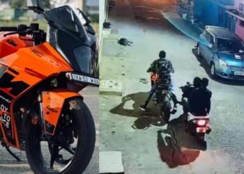 ಹೊಸ ಬೈಕ್‌ ತೆಗೆದುಕೊಂಡ ದಿನವೇ ಕಳ್ಳತನ.. ಸಿಸಿಟಿವಿಯಲ್ಲಿ ಖದೀಮರ ಕೃತ್ಯ ಸೆರೆ!