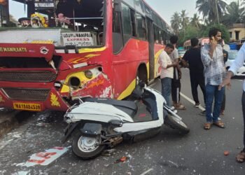 ಉಡುಪಿ : ಯಮರೂಪಿಯಾಗಿ ಬಂದ ಬಸ್ ಸ್ಕೂಟಿಗೆ ಡಿಕ್ಕಿ.. 8 ವರ್ಷದ ಬಾಲಕಿ ಸಾವು!