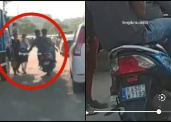 ರಸ್ತೆಯಲ್ಲಿ ಯುವತಿಯರ ಮೈಮುಟ್ಟಿ ಪುಂಡರ ಅಸಭ್ಯ ವರ್ತನೆ – ವಿಡಿಯೋ ವೈರಲ್‌!
