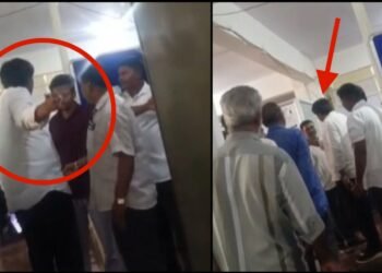 ಸರ್ಕಾರಿ ಕಚೇರಿಗೆ ನುಗ್ಗಿ ಅಧಿಕಾರಿಗೆ ಧಮ್ಕಿ ಹಾಕಿದ ಬಿಜೆಪಿ ಮುಖಂಡ.. ವಿಡಿಯೋ ವೈರಲ್‌!