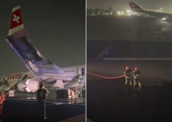 ಟೇಕ್-ಆಫ್ ವೇಳೆ ಸ್ವಿಸ್ ಏರ್‌ ವಿಮಾನದ ಇಂಜಿನ್‌ನಲ್ಲಿ ಬೆಂಕಿ : ದೆಹಲಿಯಲ್ಲಿ ತಪ್ಪಿದ ಭಾರಿ ಅನಾಹುತ