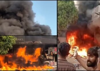 ಉಡುಪಿ ಸಿಟಿ ಬಸ್ ನಿಲ್ದಾಣದ ಬಳಿ ಭಾರೀ ಅಗ್ನಿ ಅವಘಡ..ಐದಕ್ಕೂ ಹೆಚ್ಚು ಅಂಗಡಿಗಳು ಸುಟ್ಟು ಭಸ್ಮ!