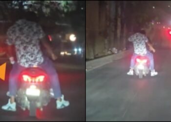 ಹೆಲ್ಮೆಟ್‌ ಹಾಕದೆ ‘ರೈಡಿಂಗ್‌’ನ್ನೇ ಬಾರ್‌ ಮಾಡ್ಕೊಂಡ ಪುಂಡರು.. ವಿಡಿಯೋ ವೈರಲ್‌!