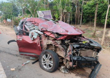 ಉಡುಪಿಯಲ್ಲಿ ಕಾರು-ಲಾರಿ ನಡುವೆ ಭೀಕರ ಅಪಘಾತ : ಓರ್ವ ದುರ್ಮರಣ