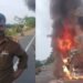ಧಗಧಗನೆ ಹೊತ್ತಿ ಉರಿದ ಸಾರಿಗೆ ಬಸ್ – ಚಾಲಕನ ಸಮಯಪ್ರಜ್ಞೆಯಿಂದ 17 ಮಂದಿ ಪಾರು!