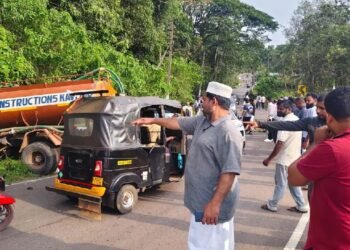 ಟ್ಯಾಂಕ‌ರ್-ಬೈಕ್ ನಡುವೆ ಭೀಕರ ಅಪಘಾತ ; ಇಬ್ಬರ ದುರ್ಮರಣ