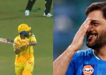 ಧೋನಿ ಶೈಲಿಯ ಹೆಲಿಕಾಪ್ಟರ್ ಶಾಟ್ : ಪ್ಯಾಟ್ ಕಮಿನ್ಸ್ ಬೆವರಿಳಿಸಿದ ಉರ್ವಿಲ್ ಪಟೇಲ್!