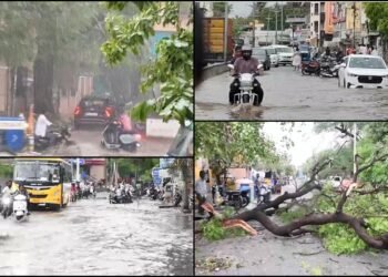 ಬಳ್ಳಾರಿಯಲ್ಲಿ ಬಿರುಗಾಳಿ ಸಮೇತ ಭಾರಿ ಮಳೆ : ಜನಜೀವನ ಸಂಪೂರ್ಣ ಅಸ್ತವ್ಯಸ್ತ!