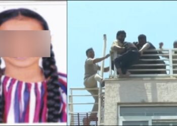 ಕಟ್ಟಡದಿಂದ ಜಿಗಿದು ಆತ್ಮಹತ್ಯೆಗೆ ಯತ್ನಿಸಿದ ಅಪ್ರಾಪ್ತೆಯನ್ನು ರಕ್ಷಿಸಿದ ಪೊಲೀಸರು.. ವಿಡಿಯೋ ವೈರಲ್!