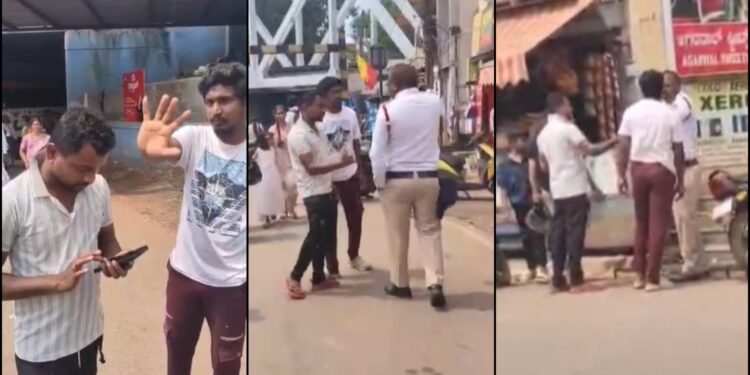 ಹುಬ್ಬಳ್ಳಿಯಲ್ಲಿ ಟ್ರಾಫಿಕ್ ಪೊಲೀಸ್‌ ಮೇಲೆಯೇ ಹಲ್ಲೆಗೆ ಯತ್ನಿಸಿದ ಪುಂಡರು – ವಿಡಿಯೋ ವೈರಲ್‌!