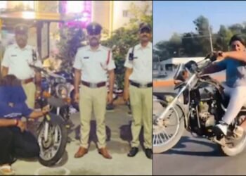 ಡೆಡ್ಲಿ ವೀಲ್ಹಿಂಗ್ ಮಾಡಿ ಪೊಲೀಸರ ಕೈಗೆ ತಗ್ಲಾಕೊಂಡ ಯುವಕ!