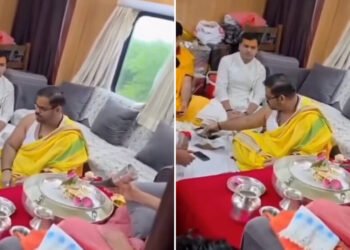 ಚಲಿಸುವ ರೈಲಿನಲ್ಲೇ ಪೂಜೆ : ವಿಡಿಯೋ ವೈರಲ್ ಬೆನ್ನಲ್ಲೇ ರೈಲ್ವೆ ಇಲಾಖೆ ಹೇಳಿದ್ದೇನು?