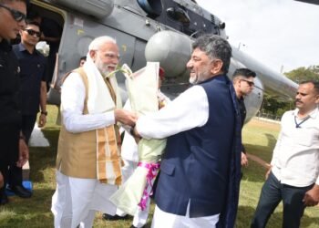 ಮೈಸೂರಿಗೆ ಆಗಮಿಸಿದ ಪ್ರಧಾನಿ ಮೋದಿ