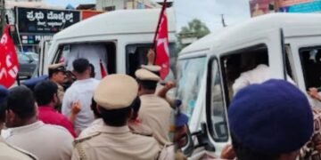 ಉಡುಪಿಯಲ್ಲಿ ‘ಜೈಲ್ ಭರೋ’ ಪ್ರತಿಭಟನೆ : ರಸ್ತೆ ತಡೆದ ಕಾರ್ಯಕರ್ತರು ಪೊಲೀಸ್ ವಶಕ್ಕೆ!