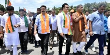2028ರ ಚುನಾವಣೆಗೆ ಬಿಜೆಪಿ ರಣತಂತ್ರ ; ನಾಗೇಂದ್ರ ರಾಜೀನಾಮೆಗೆ ಆಗ್ರಹಿಸಿ 170 ಕಿ.ಮೀ. ಪಾದಯಾತ್ರೆ